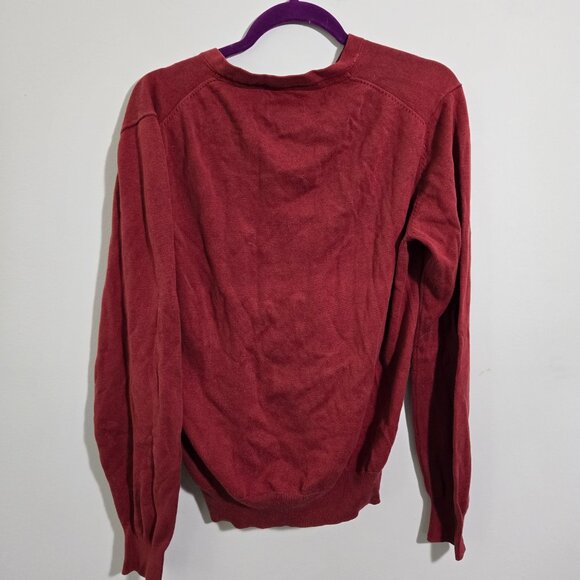 Men V neck sweater color red size S - Picture 2 of 2